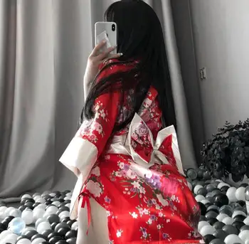 Japonské Kimono Sexy spodnú Bielizeň Cosplay Slúžka Oblečenie pre Ženy Tradičnom Štýle Župan Yukata Kawaii Kostýmy Pyžamo Babydoll Darček