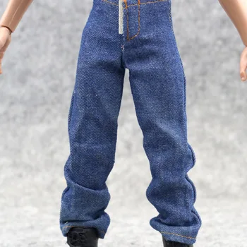 1/6 rozsahu Muž Modrá simulácia pohybu džínsy oblečenie Chlapec Vyhovovali Voľné nohavice model For12
