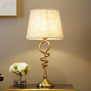 Moderné Svetlo Luxusné Zlaté Stolná Lampa American Home Deco Obývacia Izba, Spálňa Štúdia Stojí Svetlo Nordic Nočný Stolík Osvetlenie