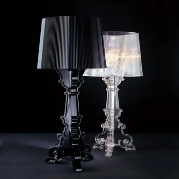 Taliansky dizajn lampy Kartell Bourgie Stolové Lampy, Akryl E14 LED nočnom stolíku svietidlo Art Decor Home Studio, Obývacia Izba, Spálňa, Nočné