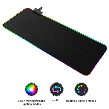 RGB Svetelný Herné Podložka pod Myš Farebné Nadrozmerné Žiariace USB LED Rozšírené Osvetlené Klávesnica PU Non-slip Deka Mat