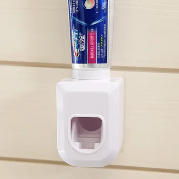 Vložiť automaticky zubná pasta dávkovač Jednoduché úspora priestoru dávkovač pre zubná pasta praktické domov Rack Mount Kúpeľňa Nástroje Sada