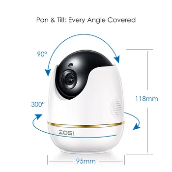 ZOSI 1080P HD Wifi Bezdrôtové Home Security IP Kamera 2.0 MP Sieti IR CCTV Kamera s obojsmerné Audio Baby Monitor