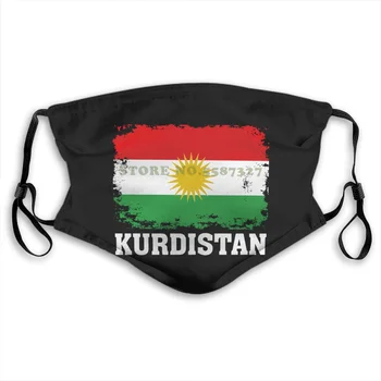 Masku Na Tvár Kurdistan Kurdská Vlajka Vintage Núdzi Vo Veku Pozerať Sranda Novinka Umývateľný Polovicu Tváre Pre Mužov, Ženy, Dámy Diy Masky