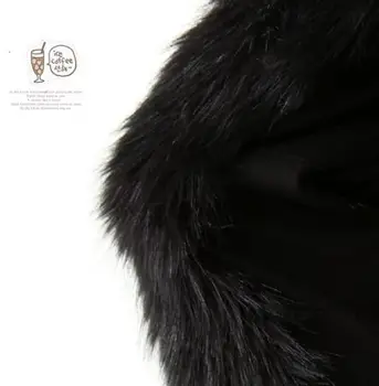 2018 Zimné žien kabát faux líška srsť srsť stojan golier dlhý rukáv teplá bunda imitácia kožušiny kabát módne slim vrchné oblečenie L1504