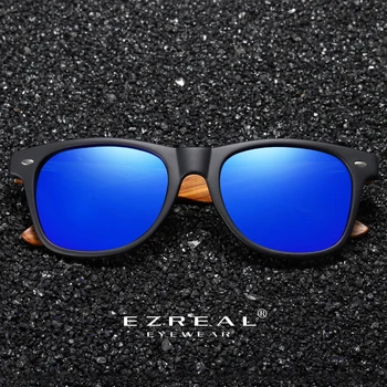 ERZEAL Mens Vintage Drevené, Bambusové Polarizované slnečné Okuliare Zrkadlové Povlak Dámske Zebra Dreva Slnečné Okuliare gafas de sol hombre