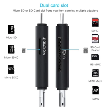 Oppselve 3 v 1 Čítačka Kariet USB 3.0 USB Typu C na SD Micro SD TF Card Reader OTG Adaptér, Smart Pamäť Microsd Adaptér Cardreader