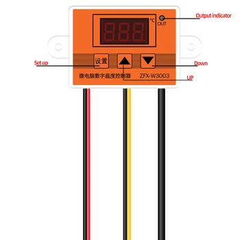 ZFX-W3003 Micro Regulátor Teploty Termostat Thermoregulator Vykurovanie a Chladenie Inteligentné Inkubátor Vody Temp Regulátor