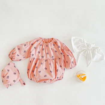 MILANCEL 2020 baby dievčatá oblečenie na jeseň novorodenca oblečenie batoľa dievčatá kombinézu snímateľný golier a klobúk baby oblek