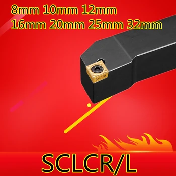 SCLCR0808F06 SCLCR1010H06 SCLCR1212H06/09 SCLCR1616H09 SCLCR2020K09 SCLCR2525M09 SCLCR3232P12 SCLCL sústruh Sústruženie Vonkajších nástrojov
