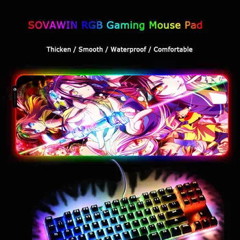 Žiadna Hra Nie Život Anime Veľké Herné Podložka pod Myš Hráč Počítač Mousepad Anti-slip Prírodného Kaučuku Gaming Mouse Mat Dropshipping