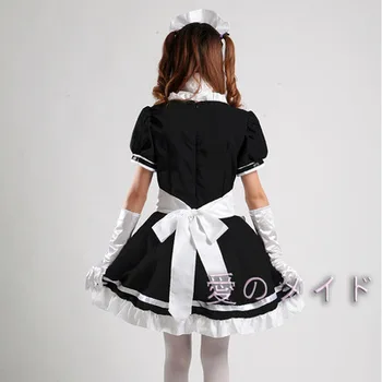 Francúzska Slúžka Zástera Sladké Šaty Gothic Lolita Šaty, Kostým Anime Plus Veľkosť Slúžka Uniformy Halloween Kostýmy Pre Ženy