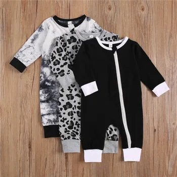 2021 Novorodenca Oblečenie na Jeseň Bavlna Novorodenca Dlhý Rukáv Jeden kus Oblečenie Baby Leopard Vytlačené Nohavice Pre Chlapcov, Dievčatá Jumpsuit