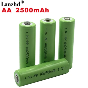 Lanzhd 2500mAh AA Nabíjateľné Batérie 2A NiMH Batérie 1.2 V nabíjateľné batérie pre Diaľkové Ovládanie Toy kamery (4pcs-40pcs)