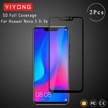 YIYONG 5D Úplné Pokrytie Skla Pre Huawei Nova 4 4E Tvrdeného Skla Screen Protector Pre Huawei Nova 3 3i 3e Nova4 Nova3 Nova3e Sklo