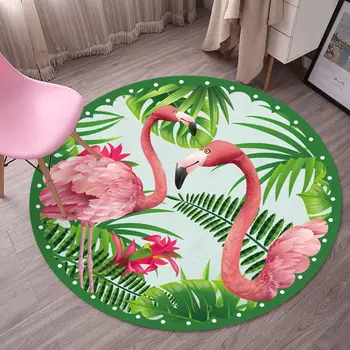 Cartoon detská Izba Koberčeky Oblasti Ružový Jednorožec/Flamingo série Dieťa Kolo Koberce pre Obývacia Izba, Spálňa hrať Koberec Baby Plaziť Rohože