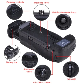 Powertrust Vertikálne MB-D18 Battery Grip vhodné Pre Nikon D850 MB-D18 ZRKADLOVKY, ako Pracovať s SK-EL15a EN-EL15 alebo 8X AA Batérie