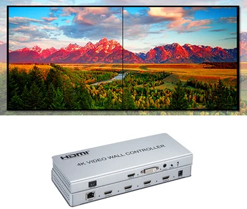 Video wall radič 2x2 1 HDMI/DVI Vstup 4 HDMI Výstup 4K TV Procesor Obrázky Šitie 4 TELEVÍZOR Zobrazí Obrazovku Spojov