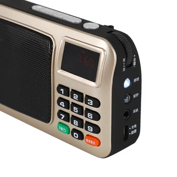 Rolton W405 Prenosný Mini FM Rádio Reproduktor Prehrávač Hudby TF Karty, USB, pre PC, IPod, Telefón s LED Displejom