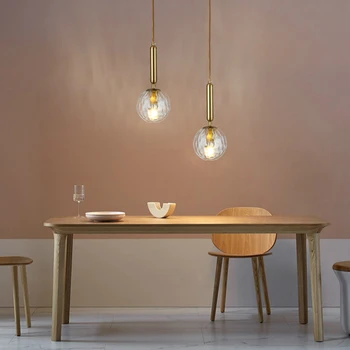 Moderný Sklenený Prívesok Lampa Led Závesné Osvetlenie Nordic Minimalistický Reštaurácia, Bar Spálňa Posteli Dekor Zariadenie Pozastavenie Svetlo