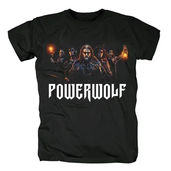 16 vzory PowerWolf Rock Značky tričko mužov 3D fitness Hardrock ťažké Power Metal Bavlna, krátky rukáv lebky vlk Čaj