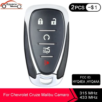 KEYECU Smart Remote Tlačidlo 315MHz 433MHz ID46 pre Chevrolet Cruze Malibu Camaro FCC: HYQ4EA ,HYQ4AA P/N:13508769
