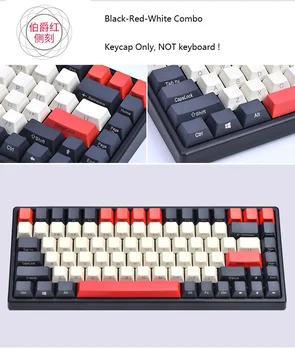 84 keycaps PBT pre mechanické klávesnice DIY keycool 84 strane tlače keycap keydous