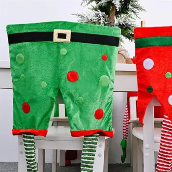 2 ks Vianočné Poťahy Christmas Elf Nohu Stoličky Slipcover Stoličky Chránič Pre Domáce Vianočné Dekorácie