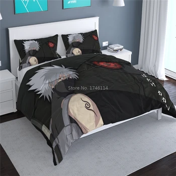 Anime NARUTO 3D Vytlačené posteľná bielizeň Nastaviť Cumlík Kryt /Perinu + Vankúše Obliečky bytový Textil Twin Plný King Size Queen
