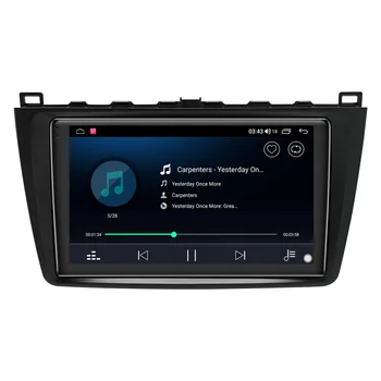 Autorádio, 9 palcový IPS 4GB+64GB 1280*720 vedúci jednotky GPS Navigácie stereo video rádio multimediálny prehrávač RDS pre Mazda 6 2008-2012