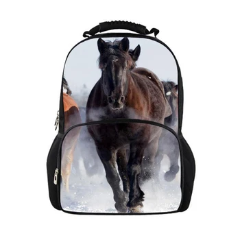 Prispôsobený Kôň Mužov Batohy Módne ženský batoh Tlač Školy Notebooku Bagpack Pre Dievčatá Chlapci sac dos Tašky cez Rameno