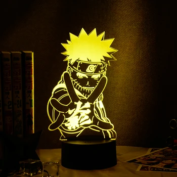 3d Noc Lampa Japonské Anime Naruto Obrázok pre Deti Spálňa Decor Led Nočné Svetlo Nočného Najlepší Darček k Narodeninám Dieťa Posteli