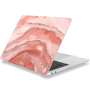 Trblietavé Ružová Zlatá Akvarel Vzor Notebook Prípad Pre MacBook Air 11.6 12 13.3 Nový Retina Pro 15.4 16-palcové Kryt plášťa