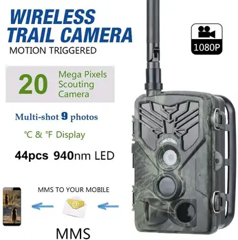 3G MMS SMTP Chodník Fotoaparát, e-mail Zver Lov Fotoaparáty, mobilné Bezdrôtové HC810G 20MP 1080P Nočné Videnie Foto Pasce Dohľad