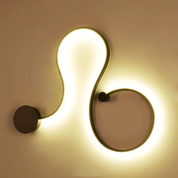 Moderné Krivky Line Tvorivé Akryl LED Nástenné svietidlo Dekoratívne Osvetlenie Interiérové Led Listry Nástenné Lampy, obývacia izba, spálňa bar