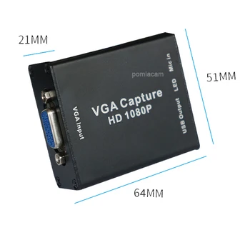VGA do adaptéra USB prevodník s audio a video zachytávanie karty 1080p Drive-zadarmo high-difinition obrázok quarity