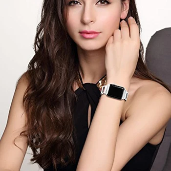 Luxusné odkaz náramok pre Apple hodinky kapela 5/4/3/2/1 iwatch apple hodinky remienok 44 mm 40 mm 42mm 38 mm Diamant Kovový náramok