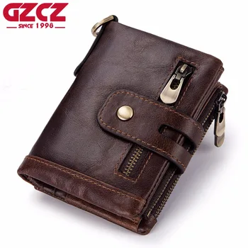 GZCZ 2019 Nový Vintage Mužov Peňaženky Originálne Kožené Krátke Peňaženky Muž Multifunkčné Cowhide Kabelku Darček Mince Vrecku Portomonee