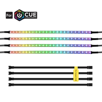 Adresný RGB LED Pásy pre PC , WS2812b Digitálne Svetelné Pásy pre PC Prípade , Pre CORSAIR iCUE 3 pin 5V PRIDAŤ Hlavičky na základnej Doske