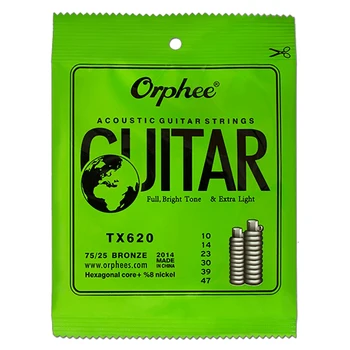 Orphee 10 Nastaviť 6Pcs/Set Gitara String String Super Svetla Akustická Gitara, Struny