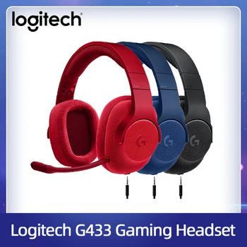 Logitech G433 7.1 Surround Herné Headset Káblové DTS Slúchadlá s Mikrofónom Nintendo Prepínač PS4 Xbox Jednej tablety a mobilné