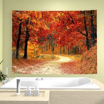 Jesenného Lesa Gobelín Umenie Stene Visí Pohovka, Stôl, Posteľ Kryt Domova Darček