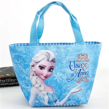 Disney karikatúry Mrazené deti obed tašky študent Elsa nepremokavé balík, dievča, chlapec, dieťa prenosná taška Skladovanie kabelka princess