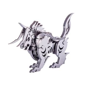 DIY Nehrdzavejúcej Ocele Kovové Puzzle Zvierat stavbu Modelu Auta 3D Montáž Remesiel 2020 Nové Darček k Narodeninám - Griffin Pes, Tiger, Lev
