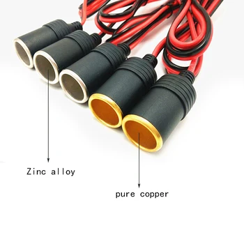 Jtron auto zásuvky pre zapaĺovač Predlžovací kábel 12v čistej medi 30A hrubú čiaru otočte Batériu klip,O typ konektora