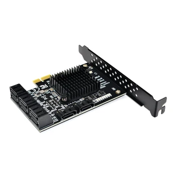88SE9215 Čip 8 Porty SATA 3.0 PCIe Rozširujúca Karta PCI Express SATA Adaptér SATA 3 Prevodník s Chladiča pre HDD