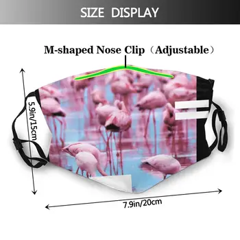 Ochranná maska s filtrom Flamingo Park Retro Veľké Ružové Plameniaky proti prachu PM2.5 opätovne dospelých dospievajúce dieťa dievča
