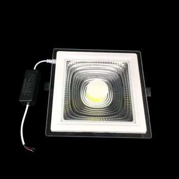 Skutočný Výkon 25W Námestie LED Panel Svetlo KLASU Downlight Zapustené Stropné Dole Svetlo Sklenený Panel, 3D Efekt, 110V 220V Vnútorné Svetlo