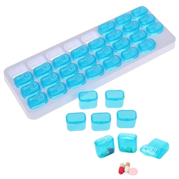 1PC 31 Mriežky Pilulku Organizér Box na Jeden Mesiac Prenosné Tablety Box Skladací Vitamín Medicíny Zdravotnej Starostlivosti Pilulku Prípadoch Hot