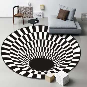 3D vizuálne crystal velvet vytlačené koberec domov obývacia izba hallucination kolo miesto, spálne, kancelárie koberec koberec